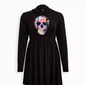 Torrid Hooded Skater Skull Dress